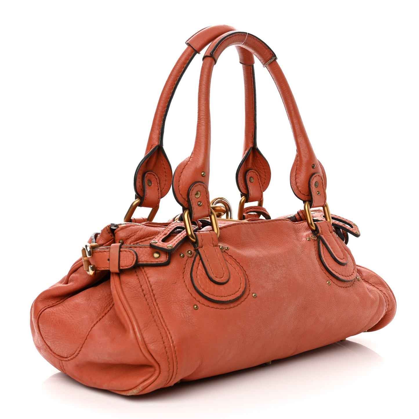 Calfskin Medium Paddington Satchel Whiskey