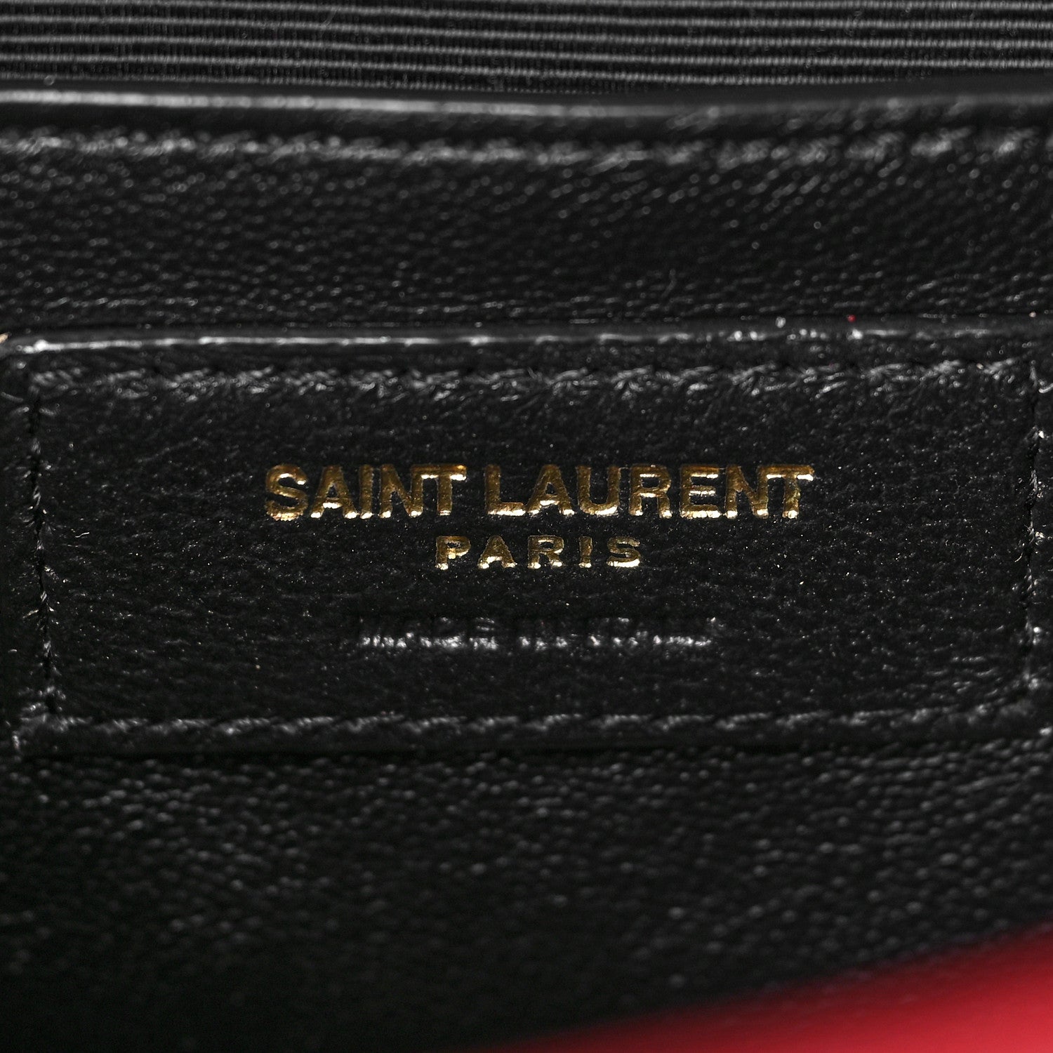 Saint Laurent Grain De Poudre Textured Mixed Matelasse Triquilt Small Monogram Satchel Red 6 of 8