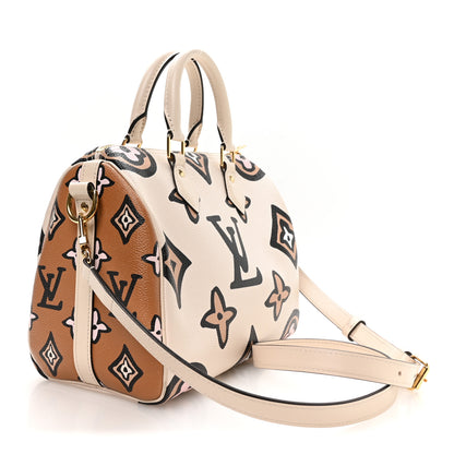 Louis Vuitton Monogram Giant Wild At Heart Speedy Bandouliere 25 Creme 2 of 9