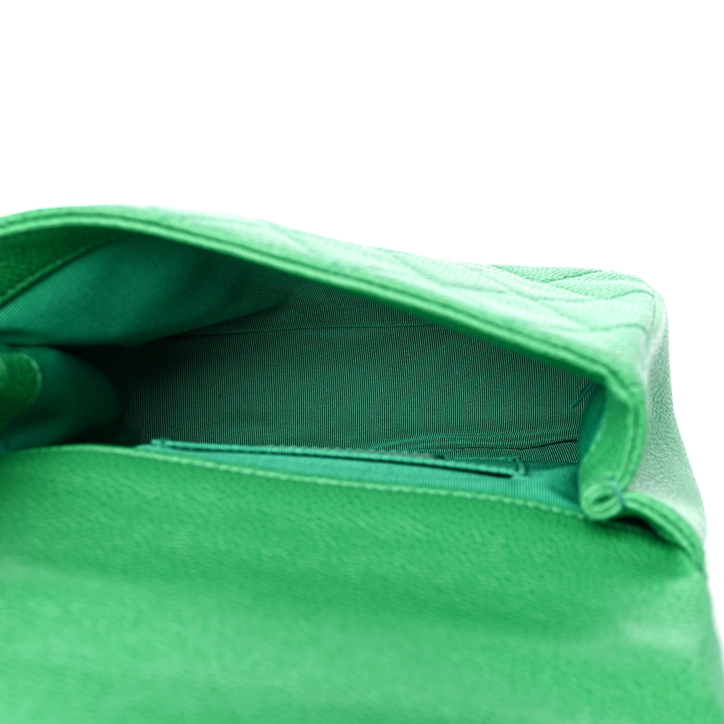 Caviar Quilted Mini Incognito Square Flap Green