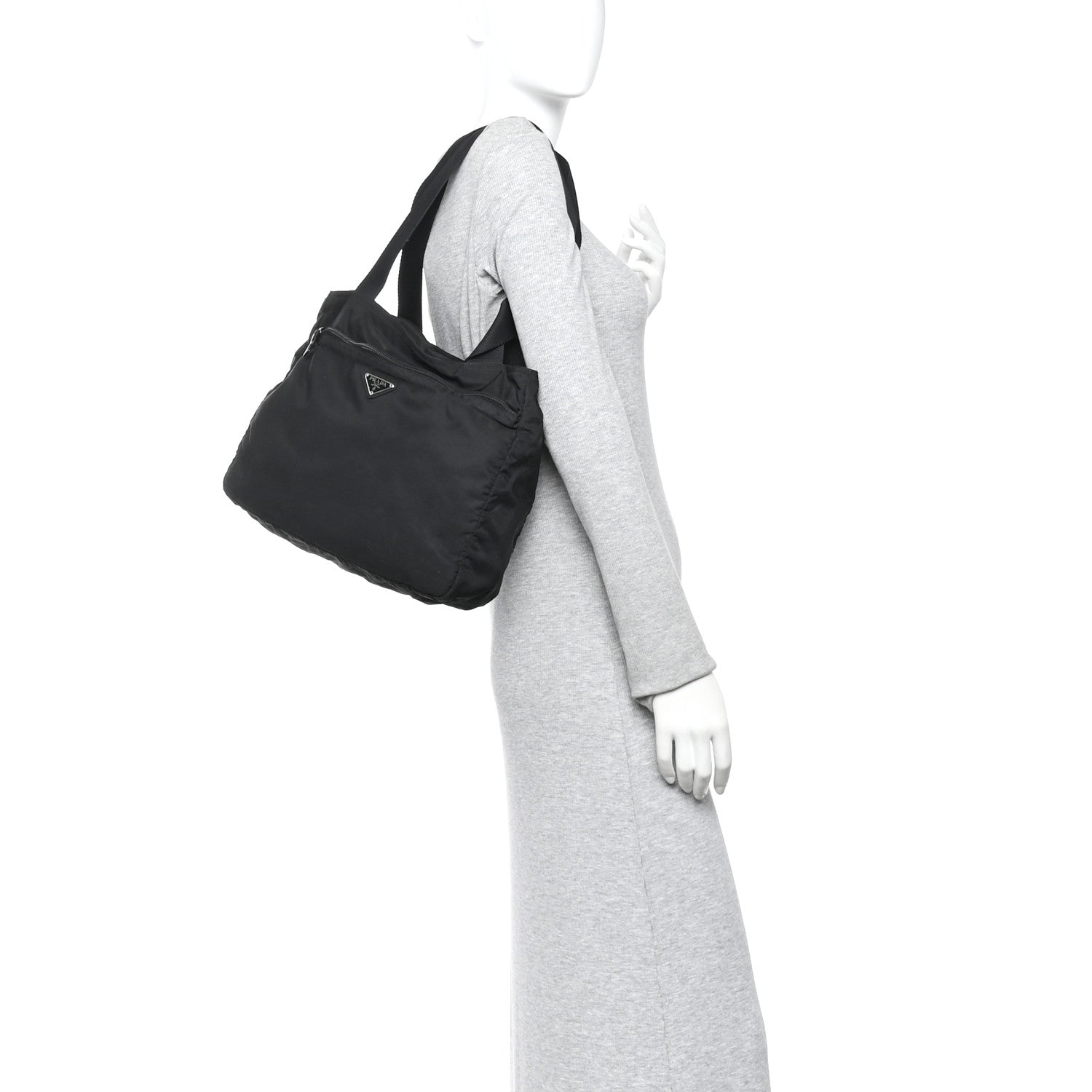 Prada Tessuto Nylon Shopping Tote Black 1858693 – FASHIONPHILE