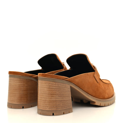 Hermes Suede Goatskin Flore 60 Mules 40 Brun Amourette 4 of 9