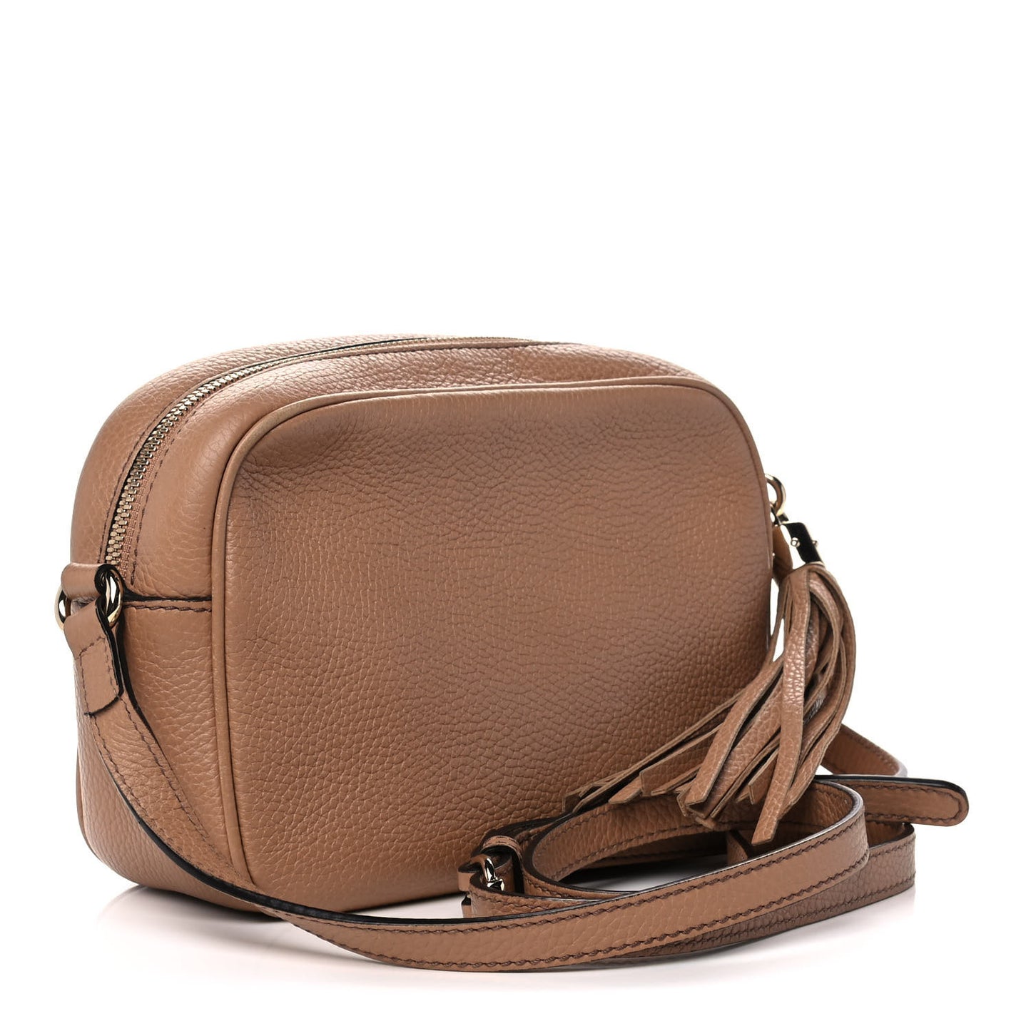 Pebbled Calfskin Small Soho Disco Bag Camelia