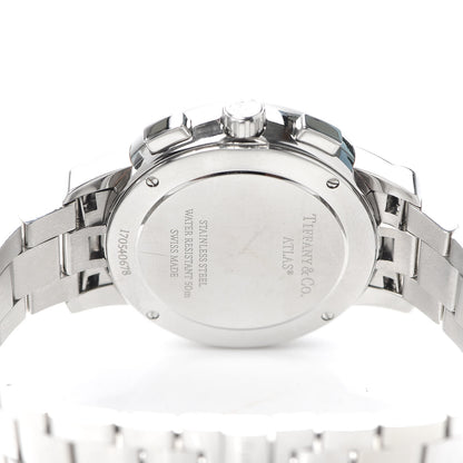 Tiffany Stainless Steel Diamond Bezel 36mm Atlas Dome Chronograph Quartz Watch 4 of 6