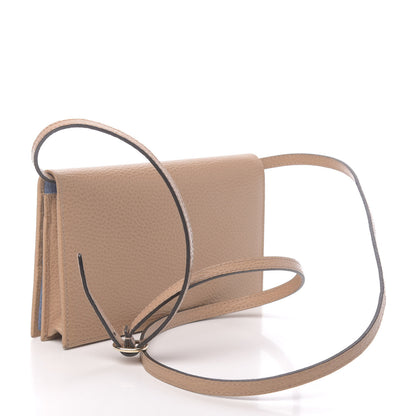 Gucci Dollar Calfskin Mini Swing Wallet Bag Camelia Mineral Blue 3 of 11