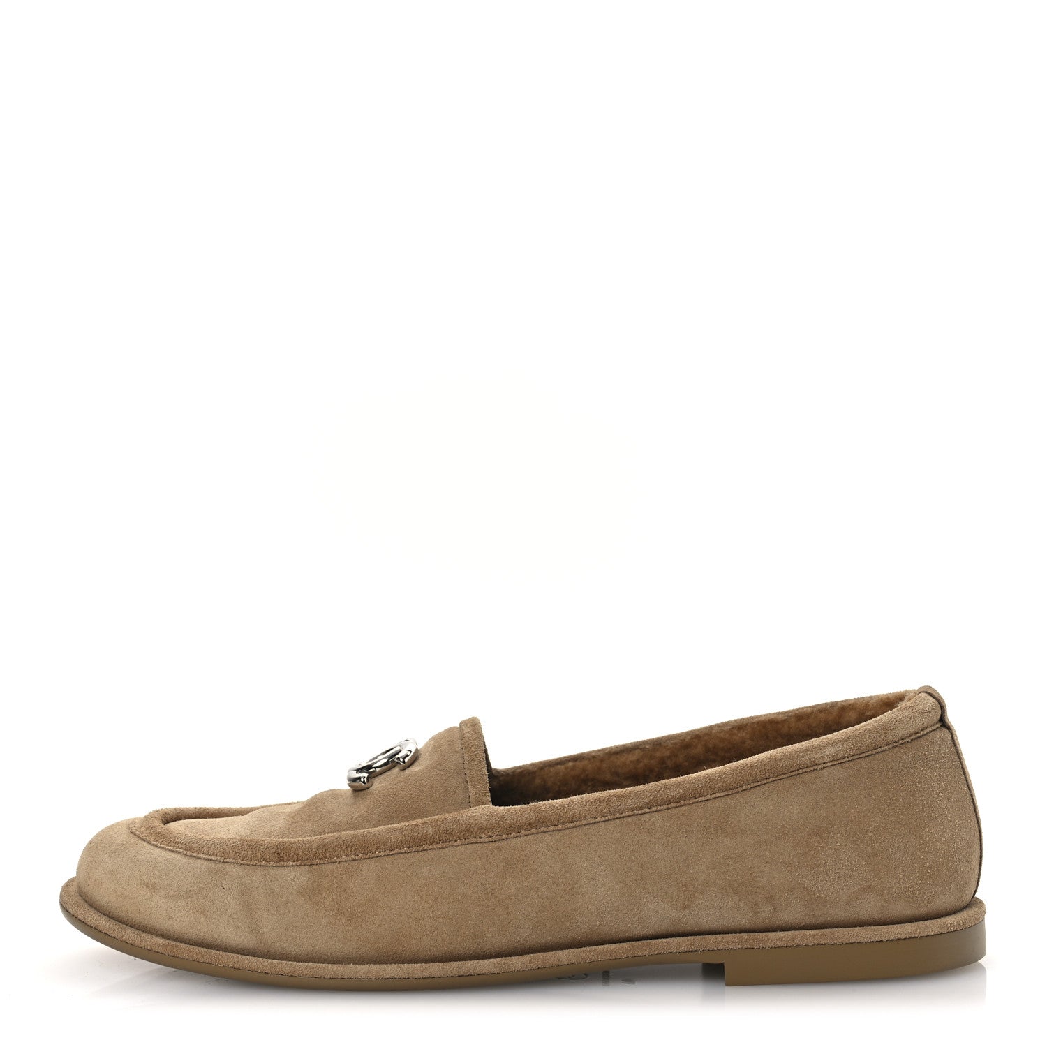 Chanel Suede Calfskin CC Loafers 41 Dark Beige 1 of 12