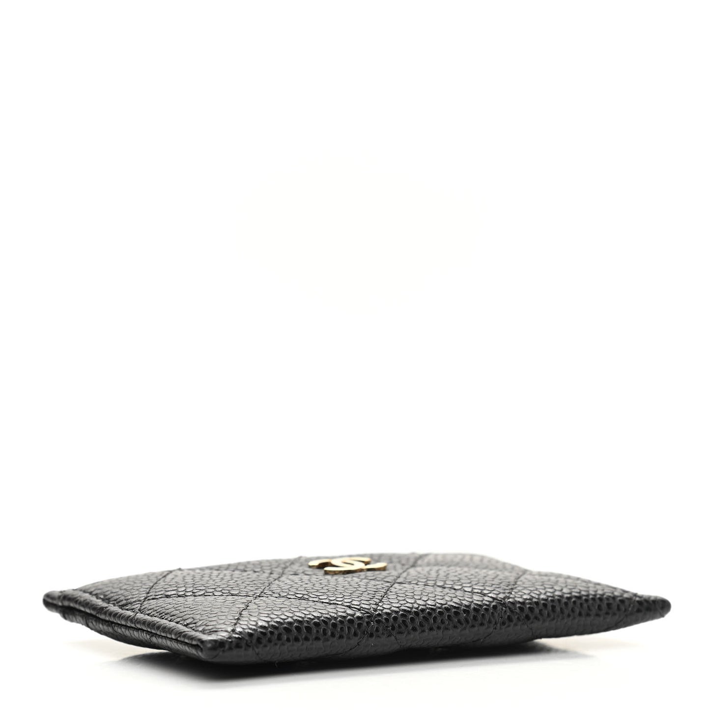 Caviar Quilted Card Holder Black