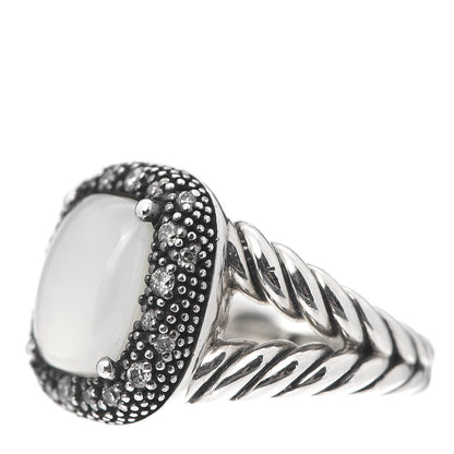 David Yurman Sterling Silver Diamond Moonlight Ice Ring 49 5 3 of 5