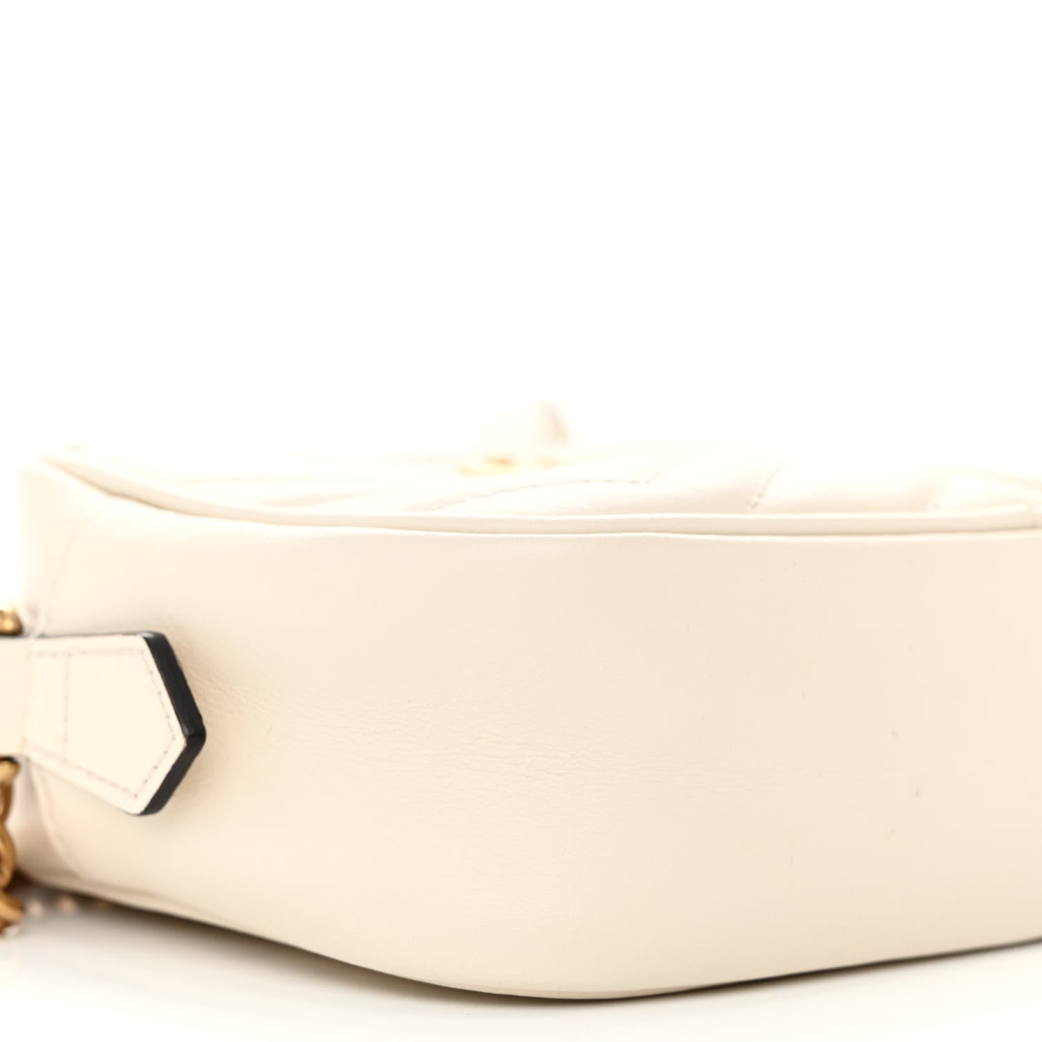 Gucci Calfskin Matelasse Mini GG Marmont Chain Shoulder Bag White 8 of 10