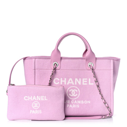 Chanel Mixed Fibers Small Deauville Tote Pink 1 of 11