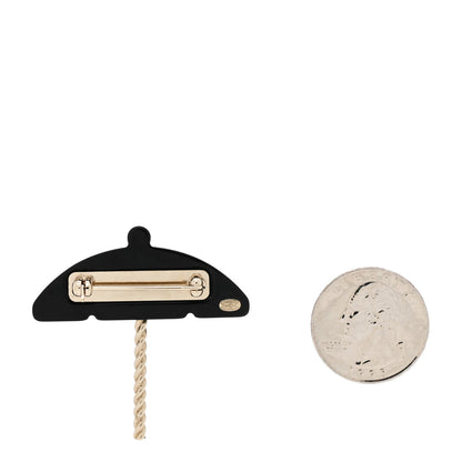 Chanel Resin Pearl Umbrella Brooch Gold Red White 2 of 4