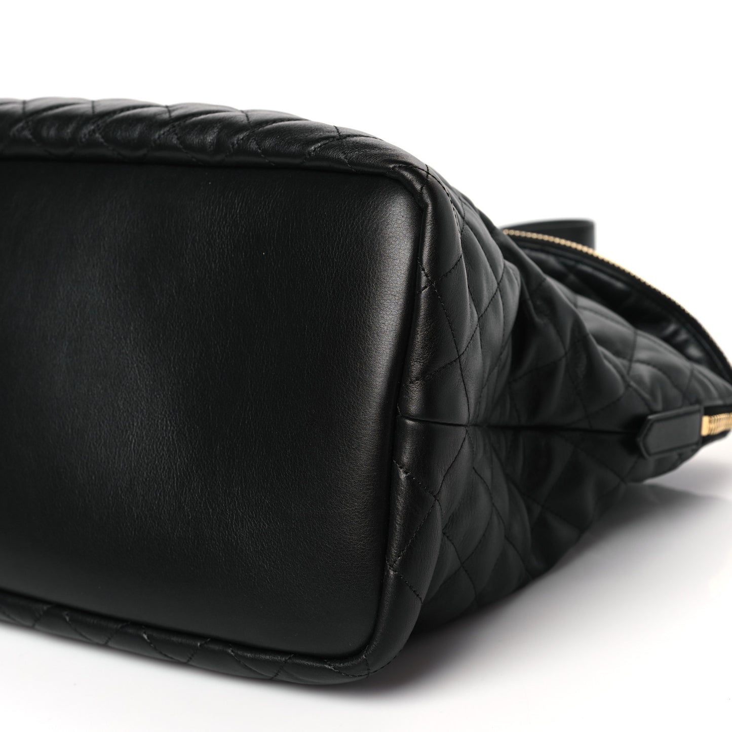 Calfskin Quilted ES Giant Travel Bag Black