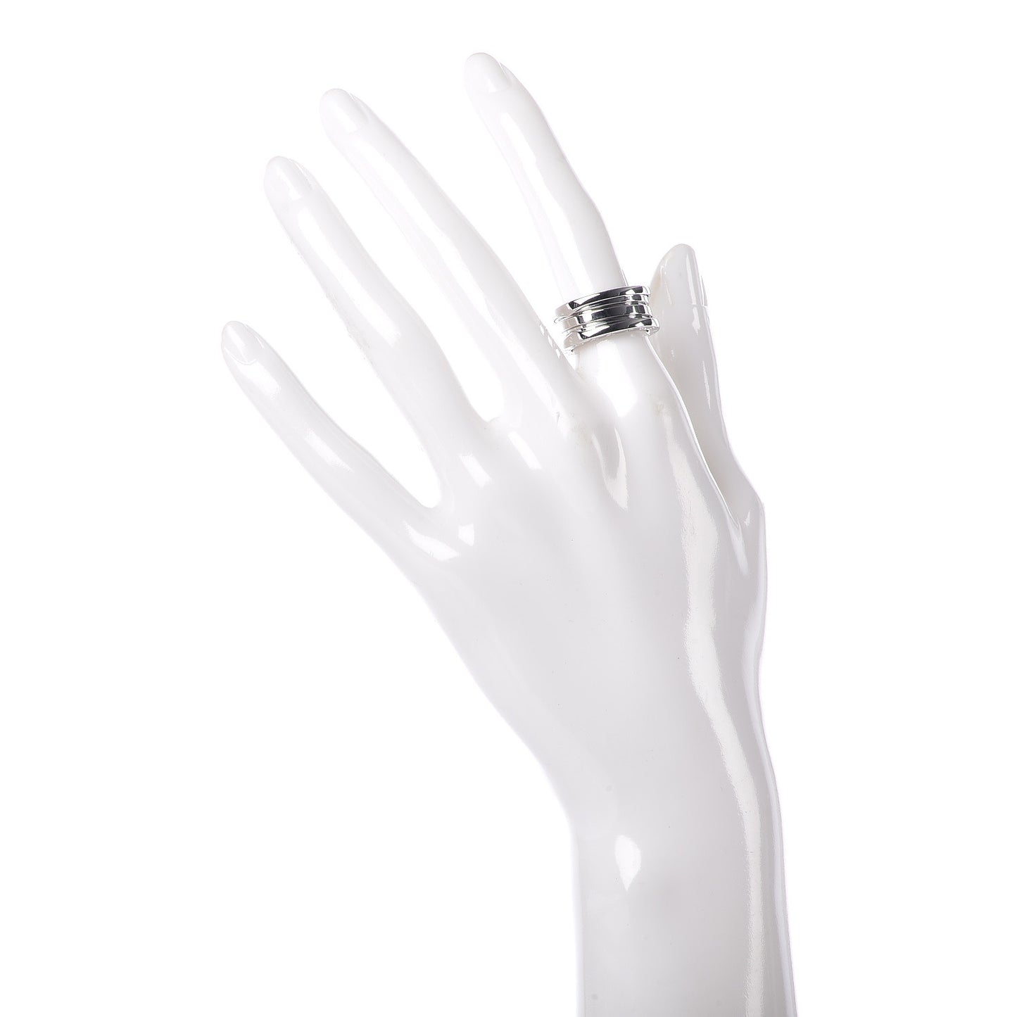 18K White Gold B.Zero1 Three-Band Ring 51 5.75
