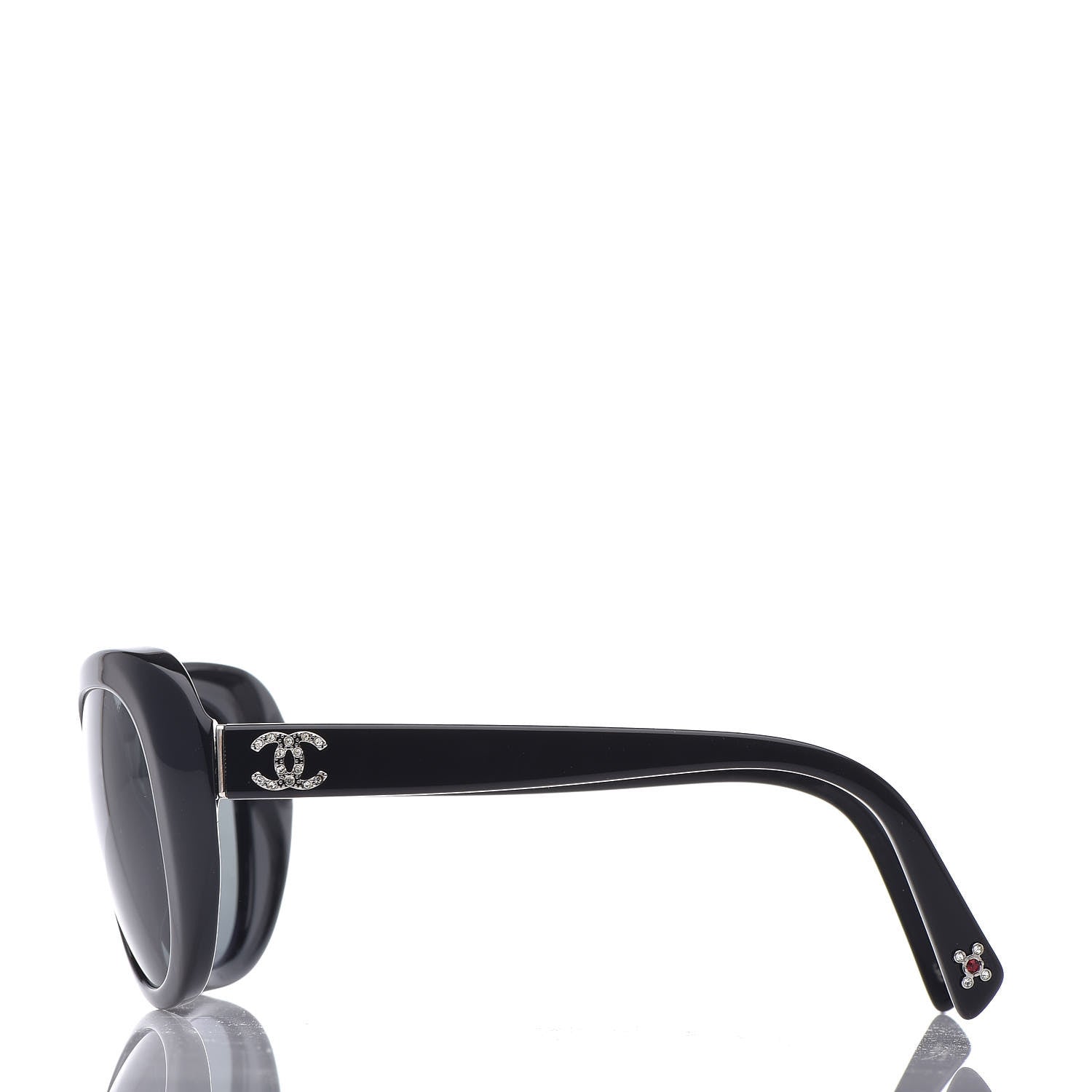 Chanel Crystal CC Sunglasses 5151-B Black 3 of 7