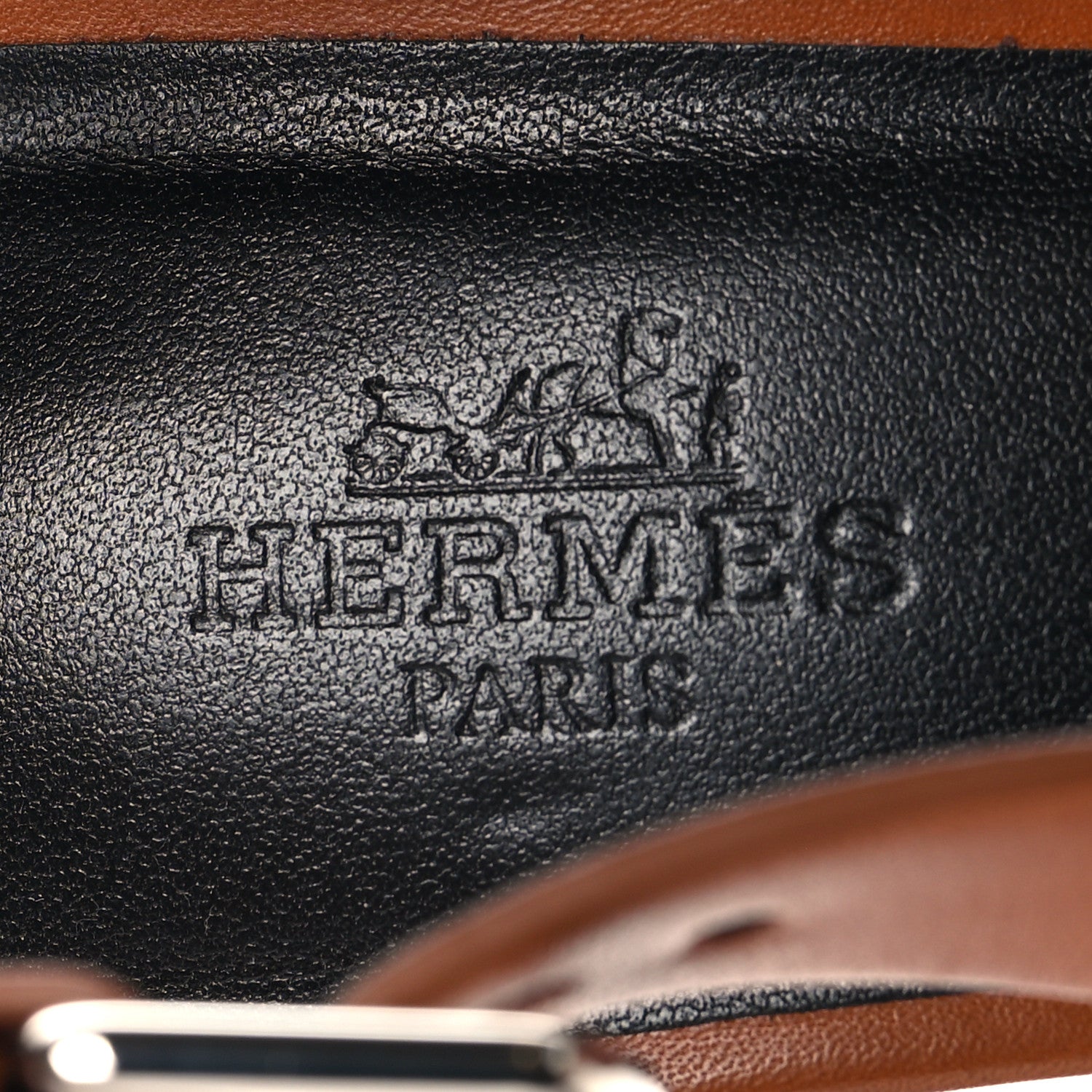 Hermes Calfskin Elbe 60 Sandals 38 Marron Glaise 8 of 9