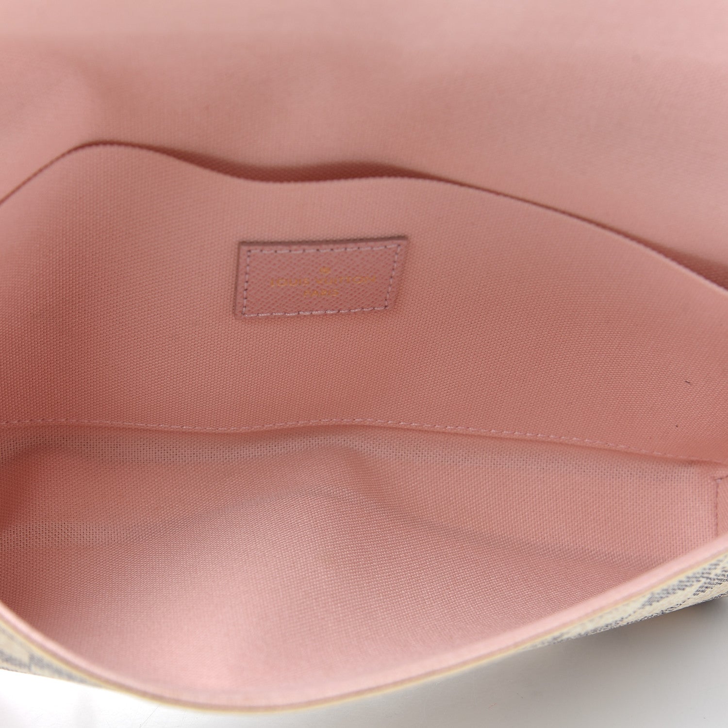 Louis Vuitton Damier Azur Pochette Felicie Chain Wallet Rose Ballerine 6 of 10