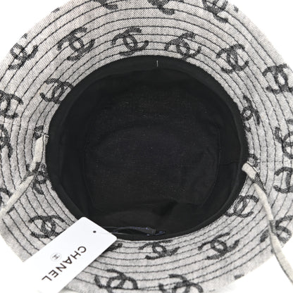 Chanel Denim CC Bucket Hat M White Black 7 of 8