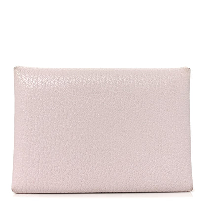Hermes Chevre Mysore Calvi Duo Card Case Mauve Pale 1 of 8