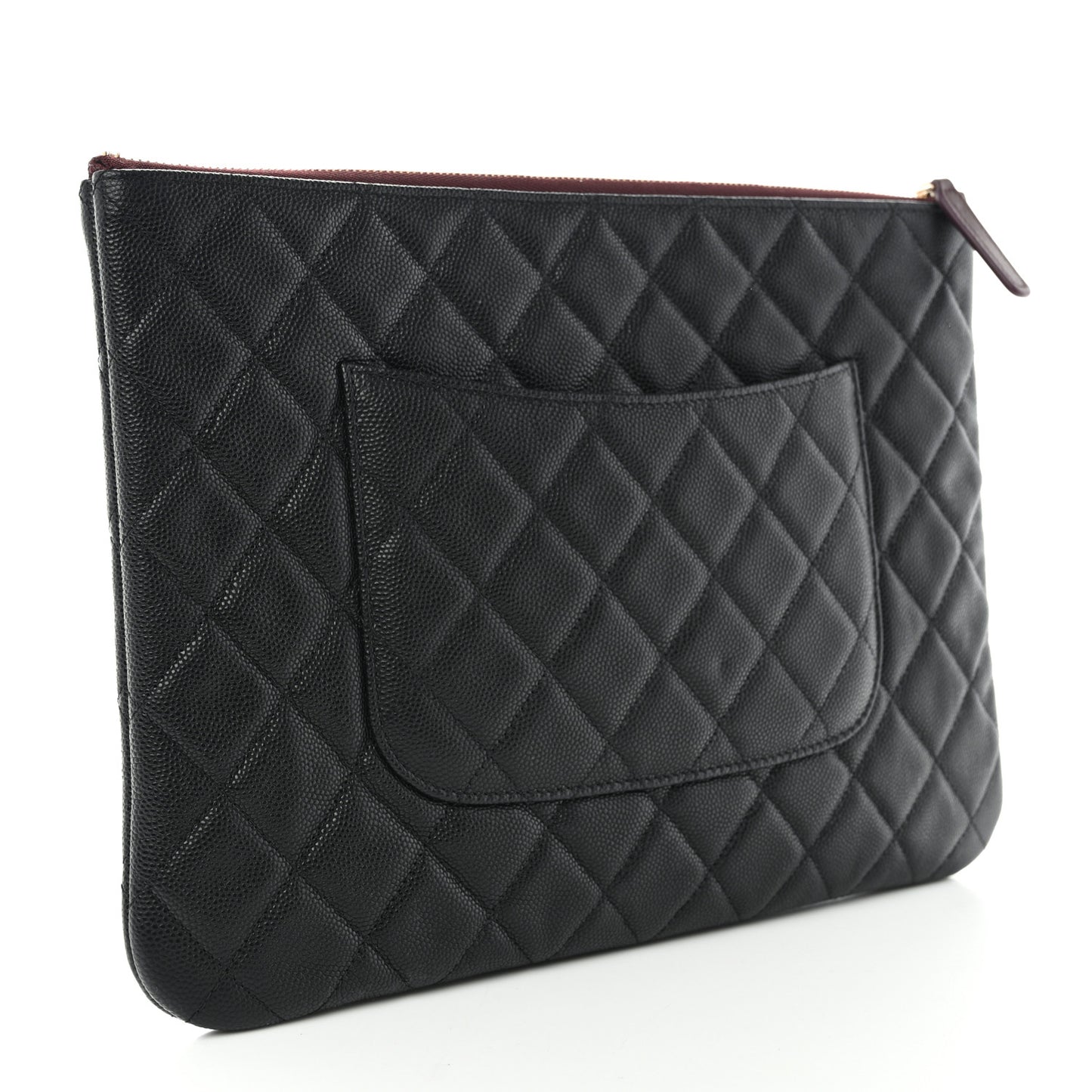 Caviar Quilted Medium Cosmetic Case Black