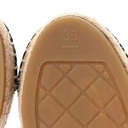 Chanel Denim Toile CC Espadrilles 36 Pink Black 6 of 8