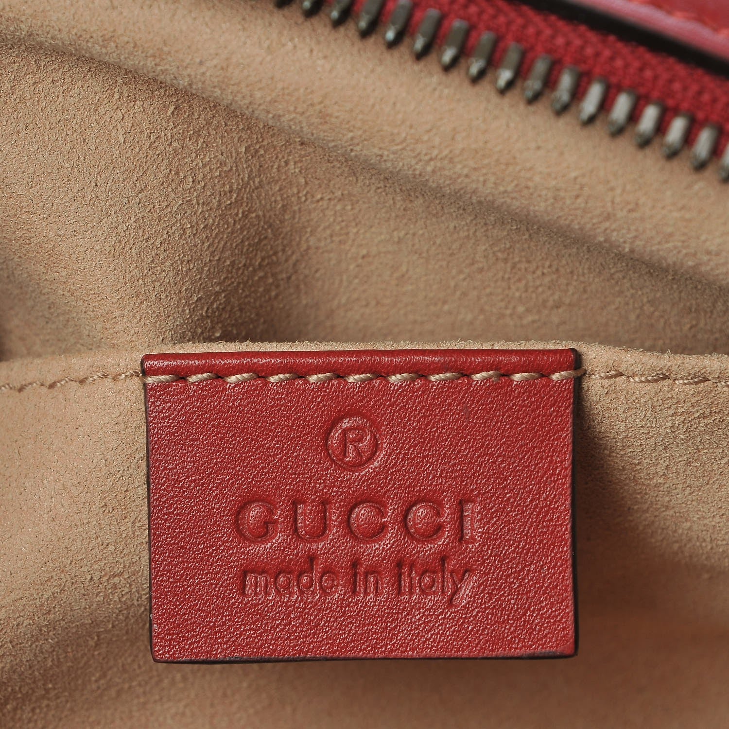 Gucci Calfskin Matelasse GG Marmont Belt Bag 85 34 Hibiscus Red 5 of 7