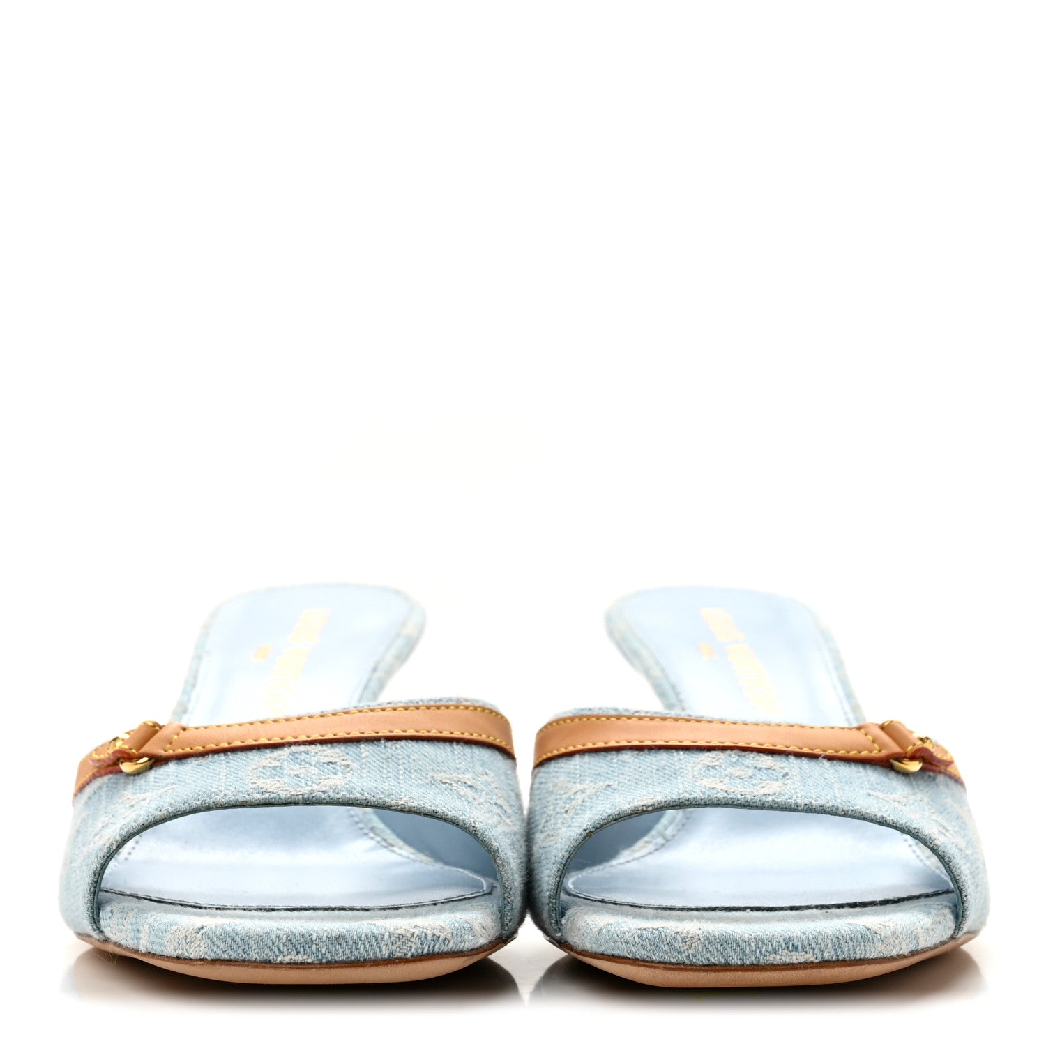 Louis Vuitton Monogram Denim 6AM Mules 40 Light Blue 3 of 9