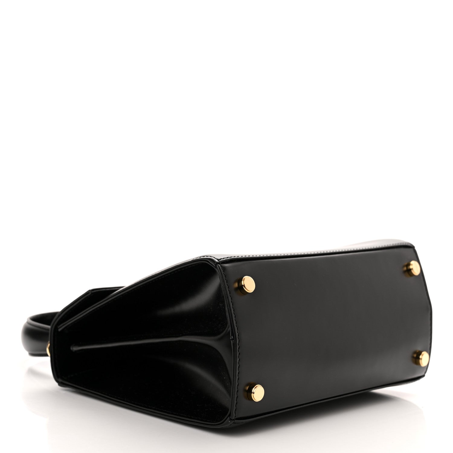 Salvatore Ferragamo Brushed Off Calfskin Iconic Top Handle Bag Black 4 of 11