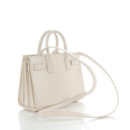 Saint Laurent Calfskin Nano Sac de Jour Dove White 3 of 9
