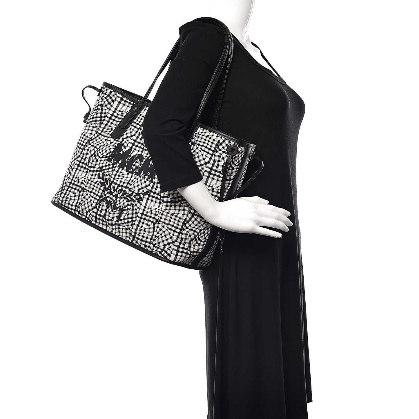 Visetos Medium Liz Reversible Shopper Tote Black