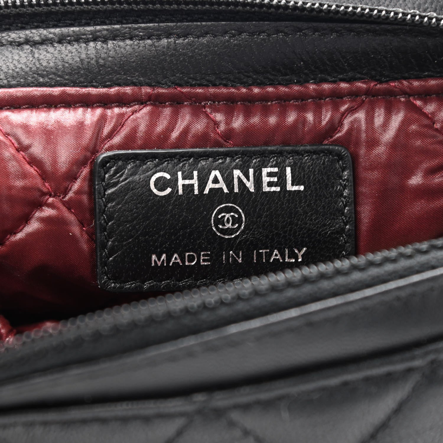 Chanel Lambskin Quilted Flap Cosmetic Case Black 6 of 8
