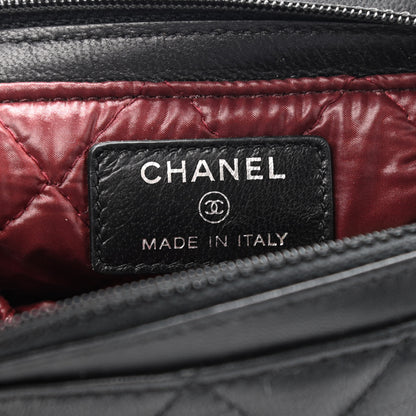 Chanel Lambskin Quilted Flap Cosmetic Case Black 6 of 8
