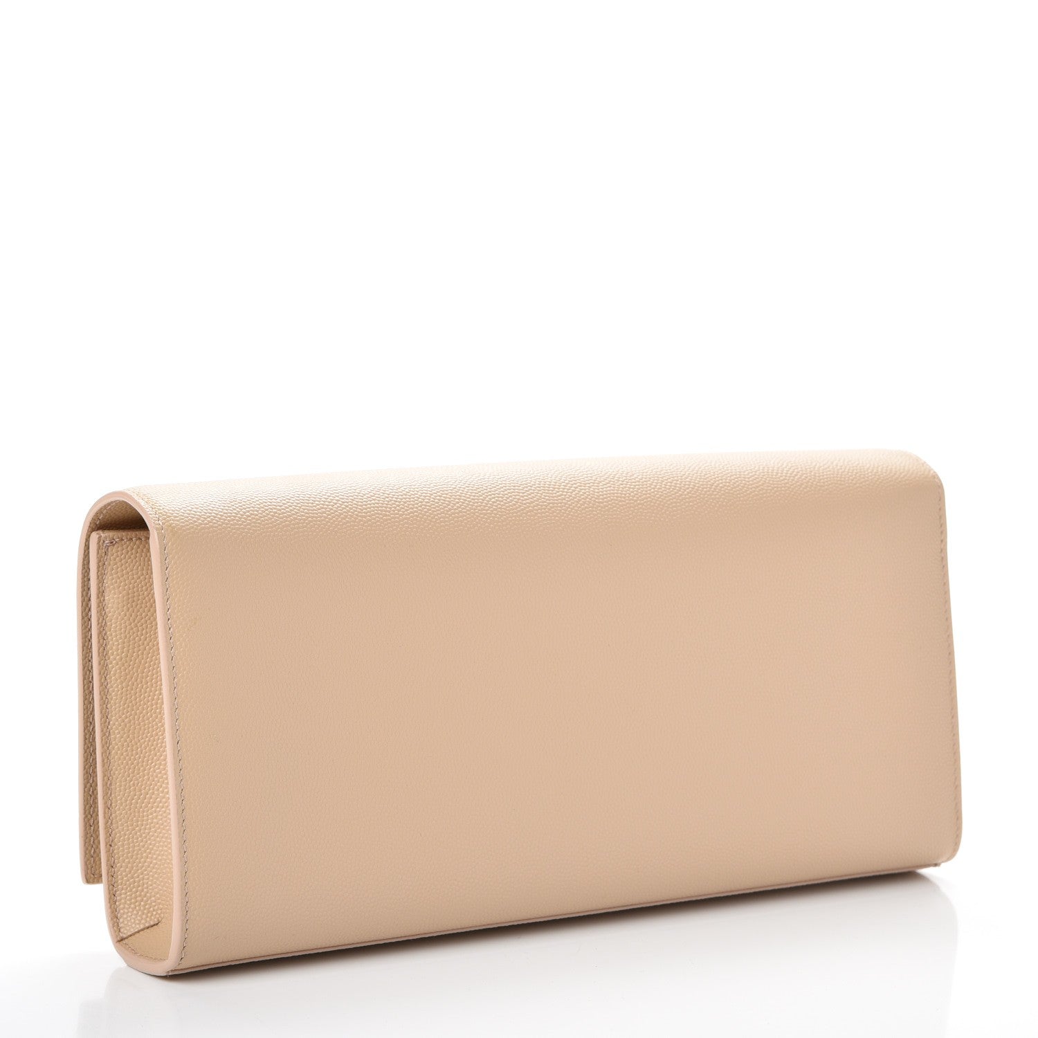 Saint Laurent Grain De Poudre Classic Monogram Cassandre Clutch Nude 3 of 6