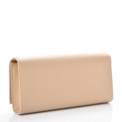 Saint Laurent Grain De Poudre Classic Monogram Cassandre Clutch Nude 3 of 6