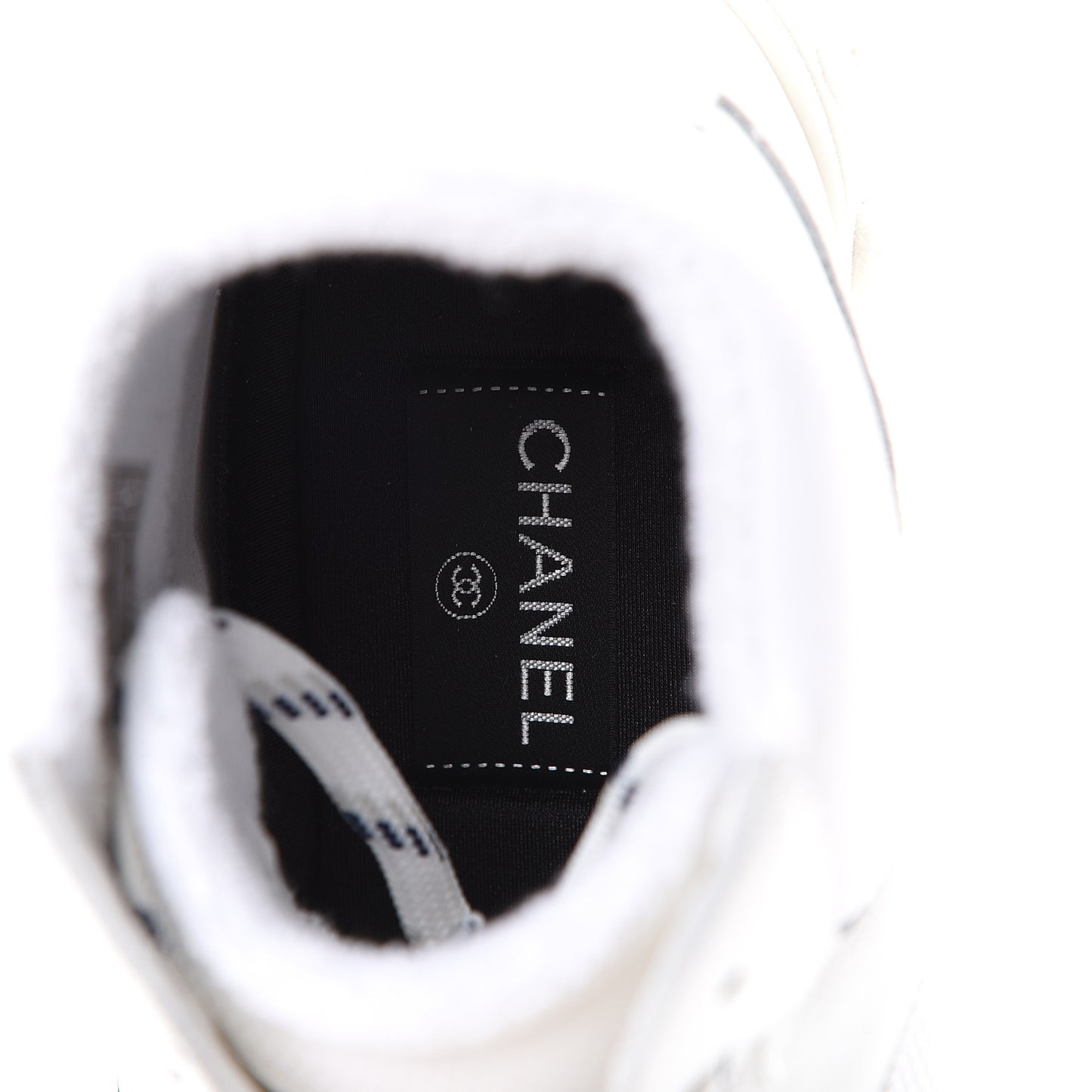Calfskin Mesh Lycra Womens Logo Sneakers 40.5 White