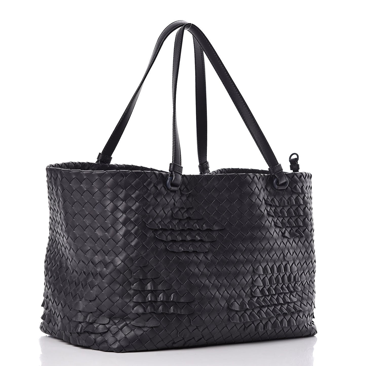 Nappa Intrecciato Ruffle Tote Ink
