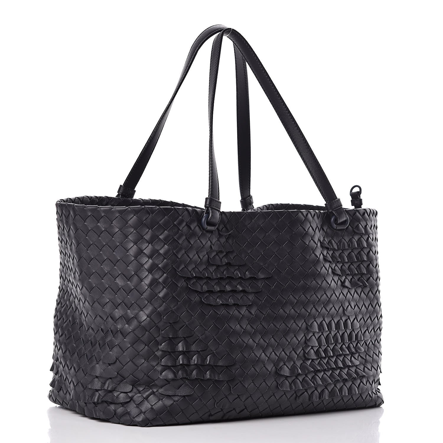 Bottega Veneta Nappa Intrecciato Ruffle Tote Ink 3 of 14