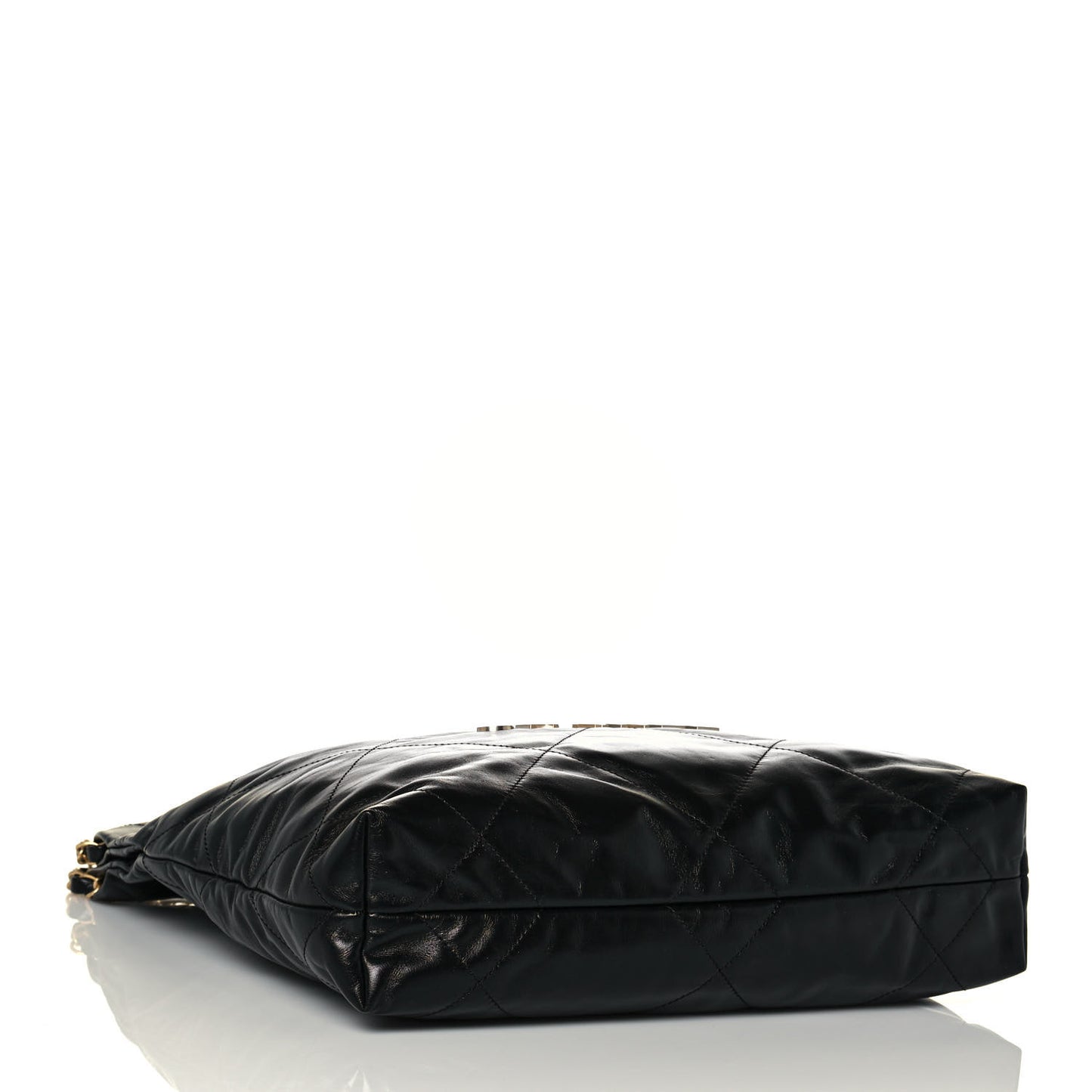 Shiny Calfskin Quilted Small Chanel 22 Black
