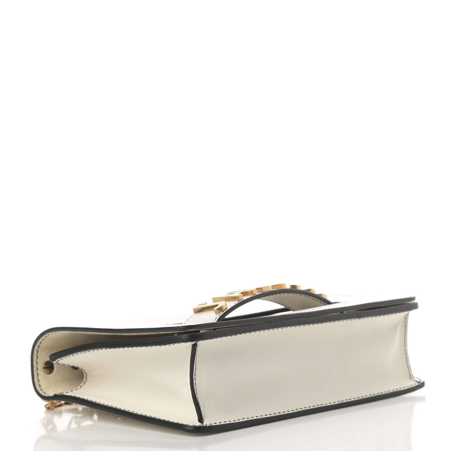 Calfskin J'Adior Chain Flap Bag Off White