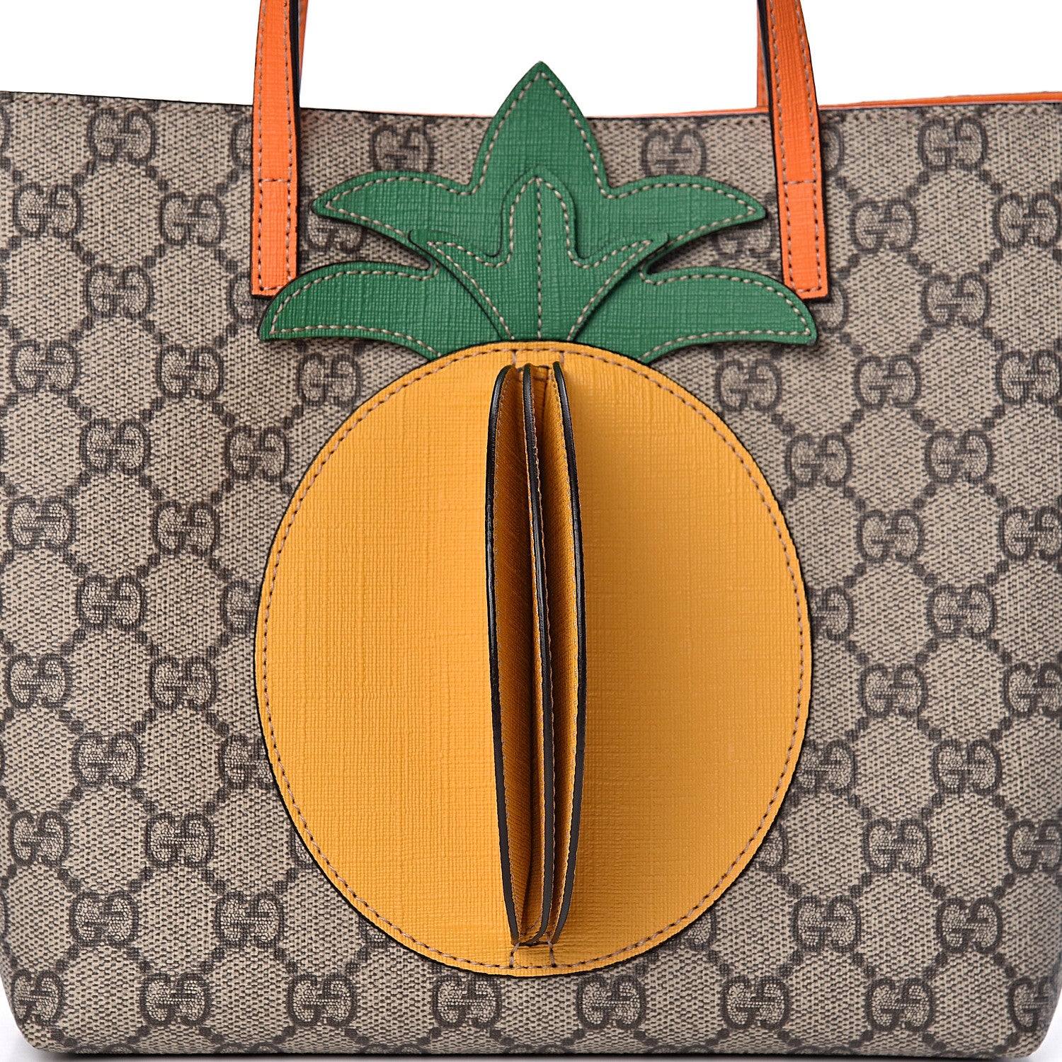 Gucci GG Supreme Monogram Kids Pineapple Tote 494790 – FASHIONPHILE