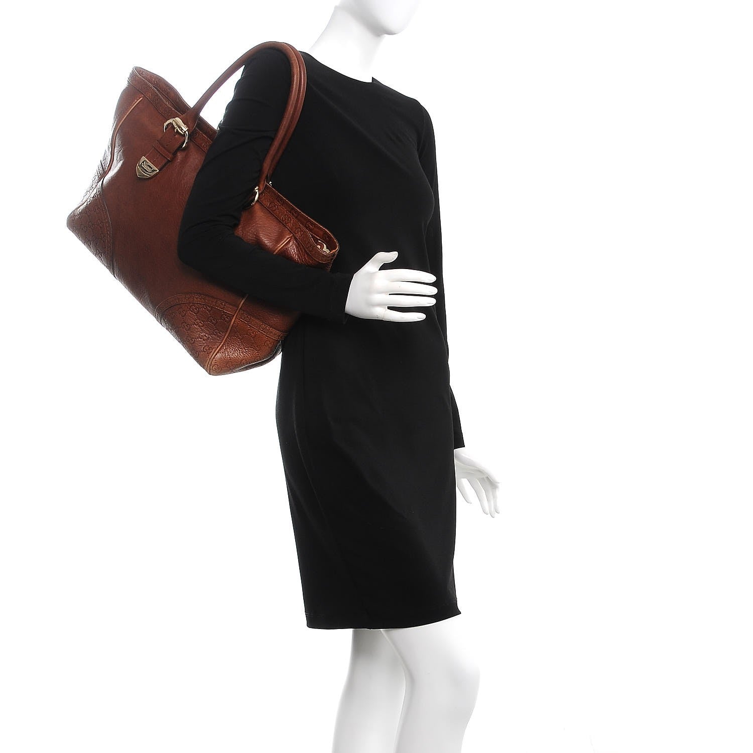 Gucci Guccissima Trim Large Signoria Tote Brown 2 of 15