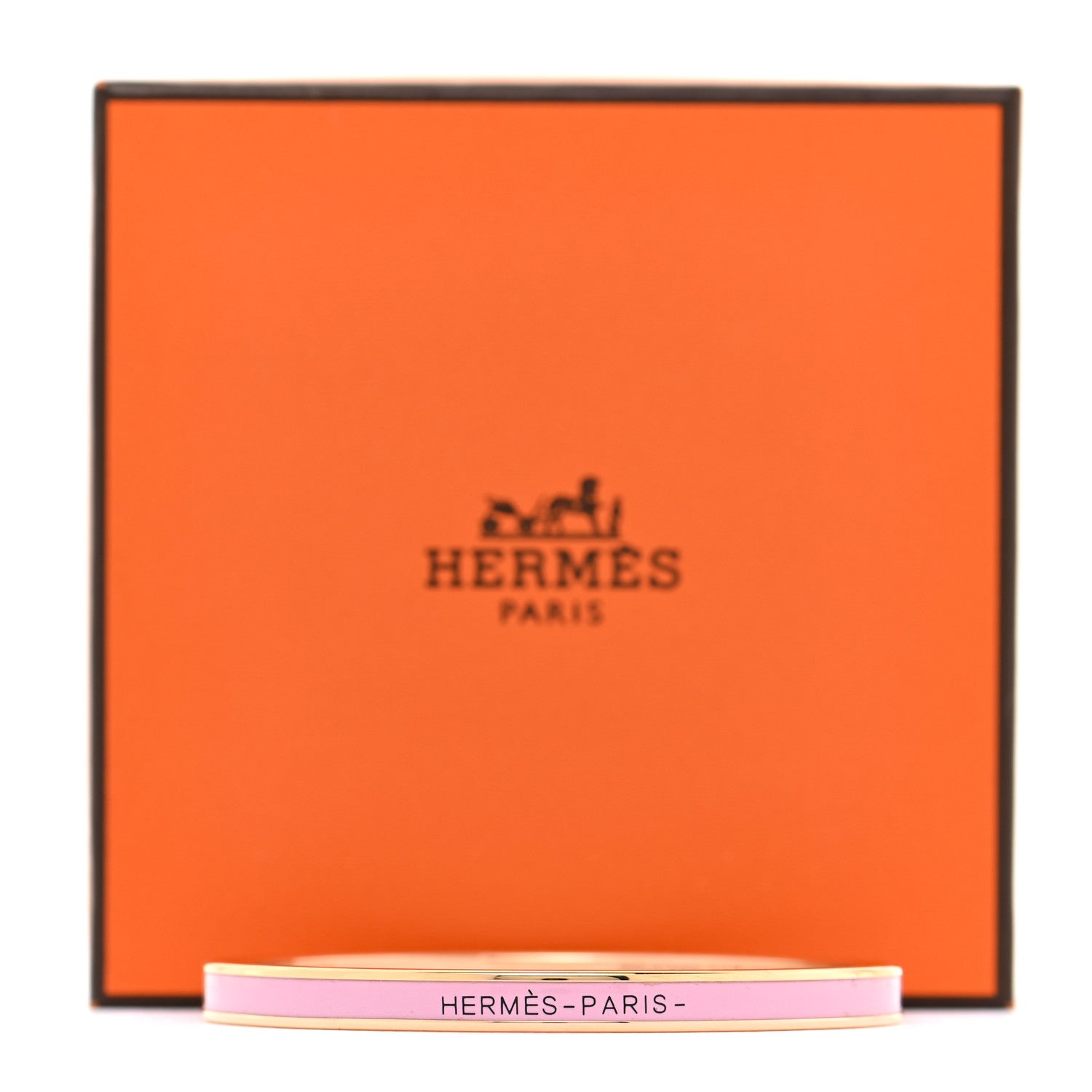 Hermes Enamel Printed Extra Narrow Printed Bracelet 65 Rose Patch 6 of 6