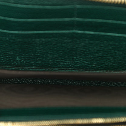 Gucci Grainy Calfskin Zumi Zip Around Wallet Vintage Green 5 of 11