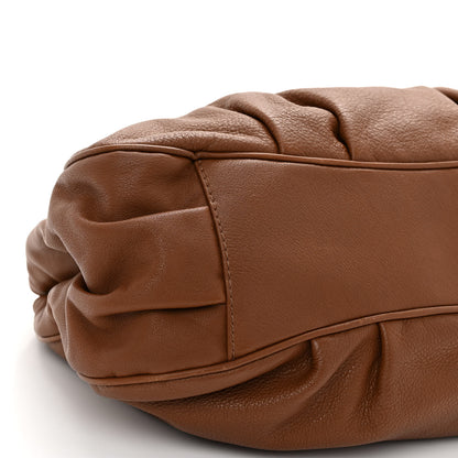 Fendi Crinkled Lambskin Small Mia Tote Camel 10 of 11