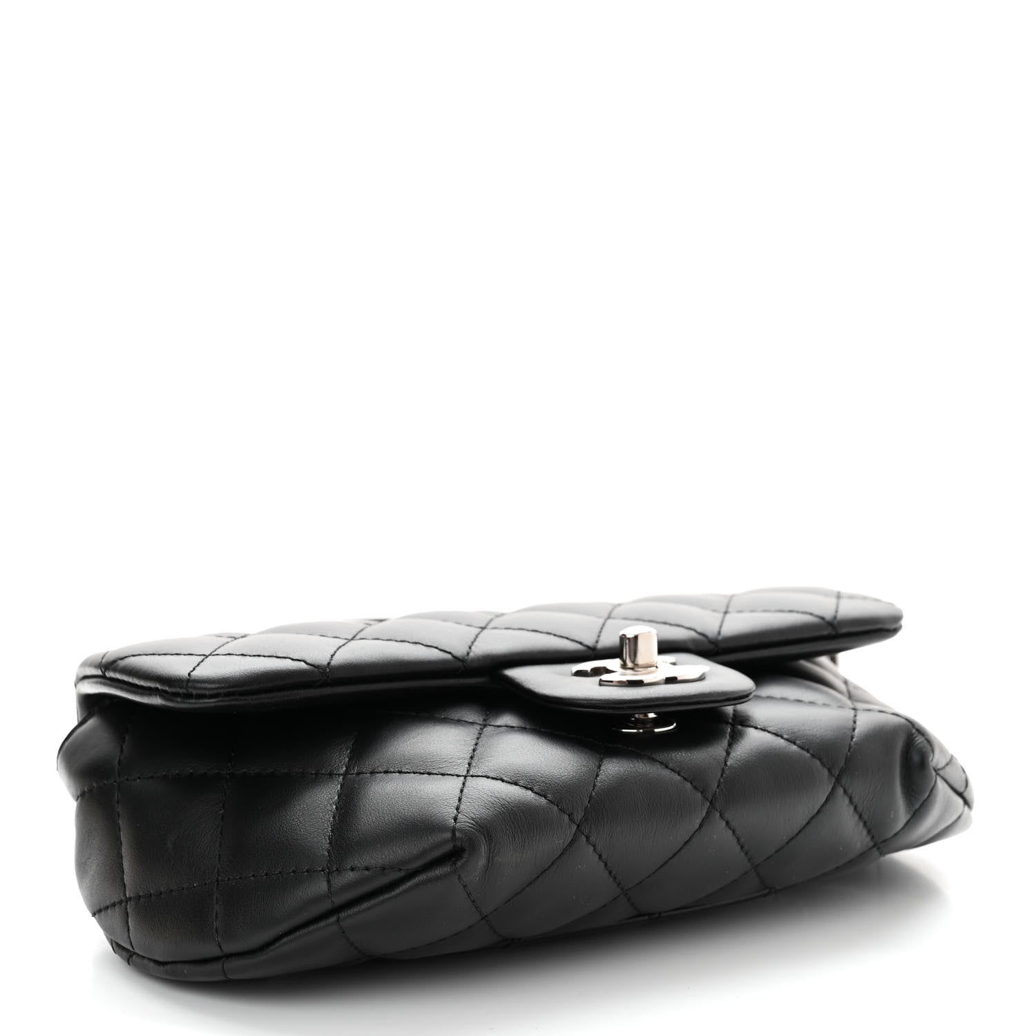 Chanel Calfskin Quilted CC Uniform Flap Belt Bag Black 4 of 11