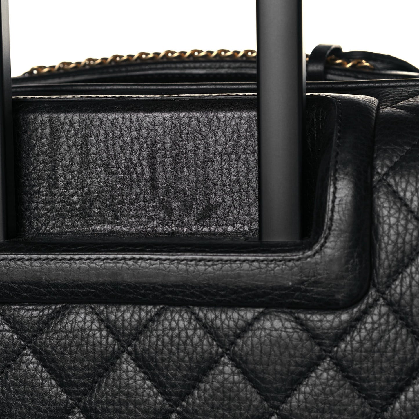 Calfskin Quilted Coco Case Trolley Black