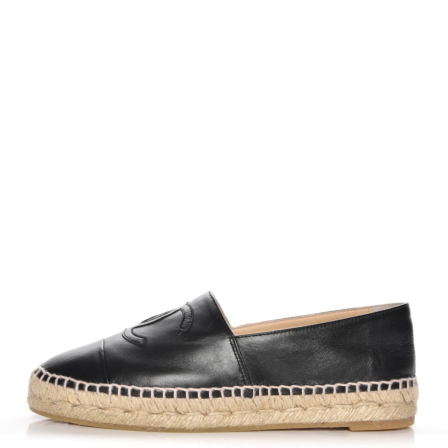 Lambskin CC Espadrilles 37 Black