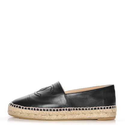 Chanel Lambskin CC Espadrilles 37 Black 1 of 11