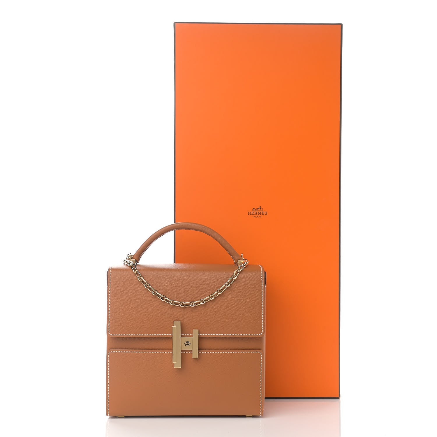 Hermes Epsom Cinhetic Boxy Top Handle Bag Gold 11 of 11