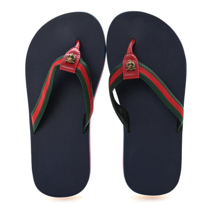 Gucci Canvas Web Platform Lifford Thong Sandals 36.5 Hibiscus Red 3 of 18