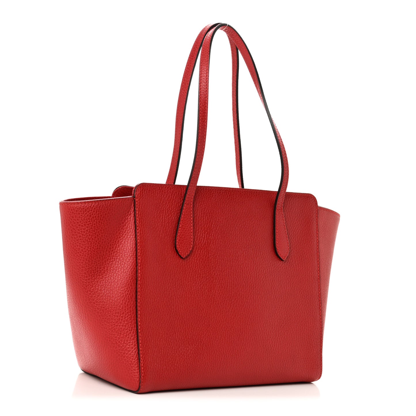 Dollar Calfskin Small Swing Tote Red